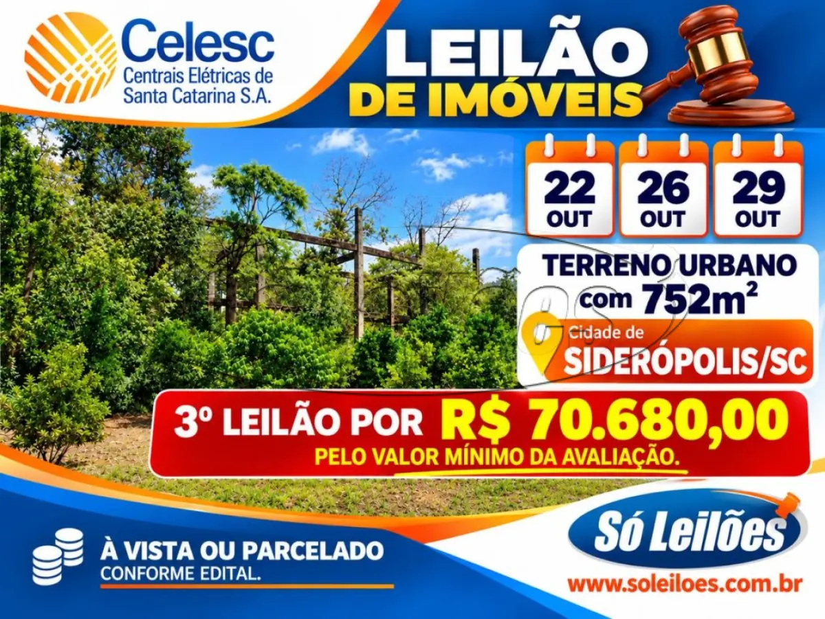 LOTE 007 - TERRENO URBANO SIDERÓPOLIS/SC