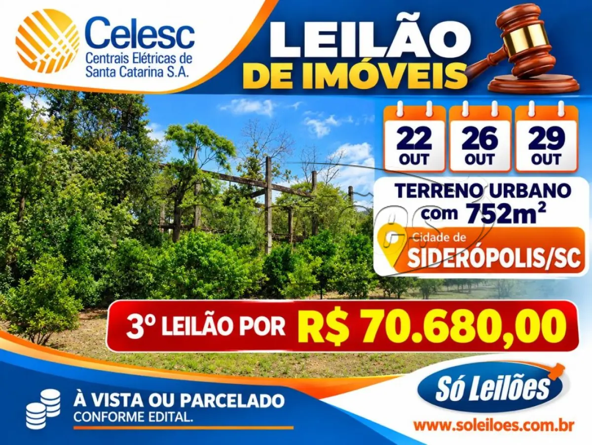 LOTE 007 - TERRENO URBANO SIDERÓPOLIS/SC