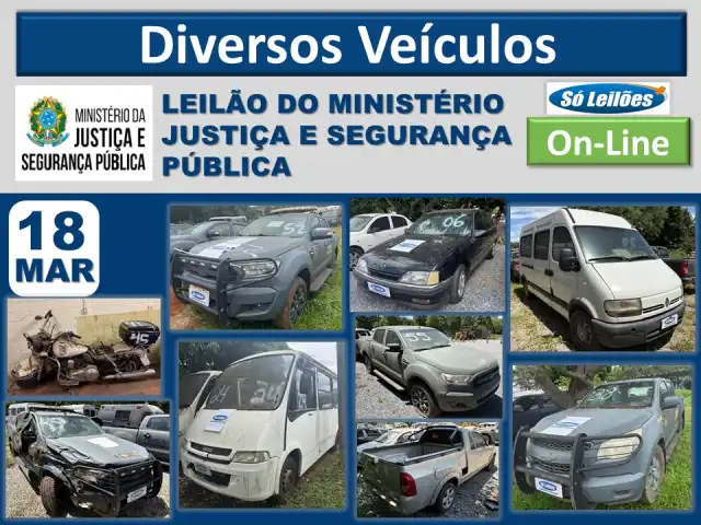 Grande Leilão de Veículos do Ministério da Justiça e da Segurança Pública