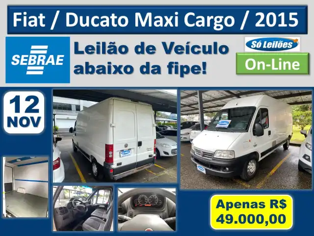 Leilão de utilitário / Fiat Ducato Max Cargo 2015