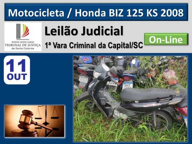 Motocicleta Honda / BIZ 125 KS, ano/modelo 2007/2008.