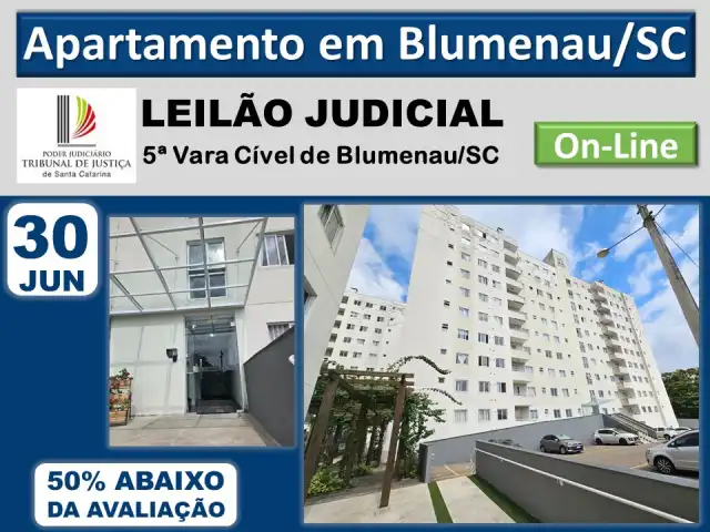 Apartamento com vaga na Cidade de Blumenau/SC