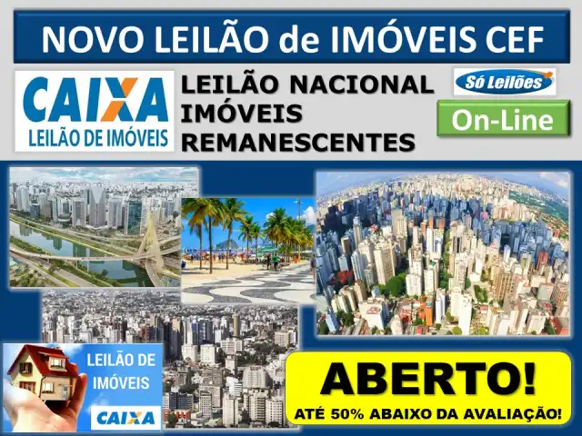 Novo Leilão Nacional de Imóveis da Caixa (LICITAÇÃO ABERTA) Edital nº 0012/0325 - CPVE/RE