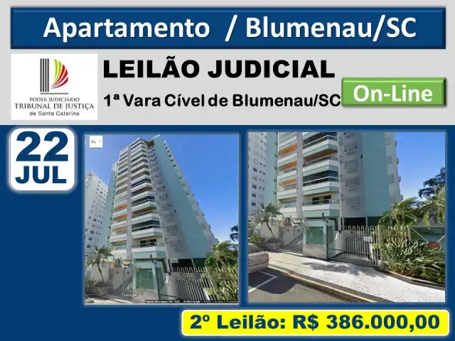 Apartamento em Blumenau/SC, Bairro Ponta Aguda