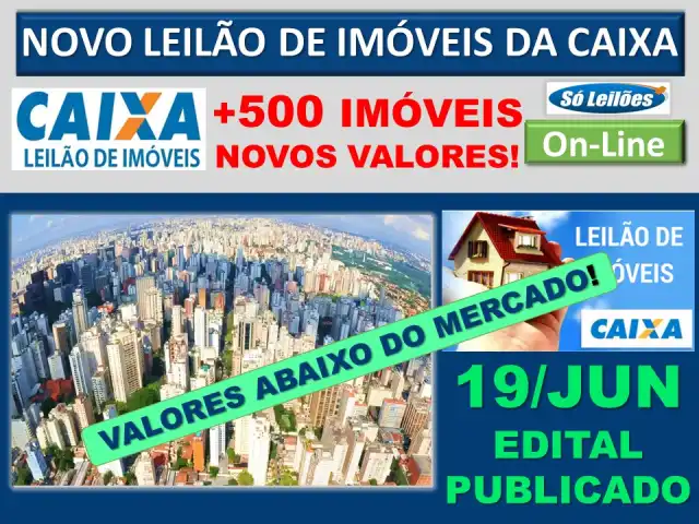 NOVO LEILÃO NACIONAL DE IMÓVEIS DA CEF