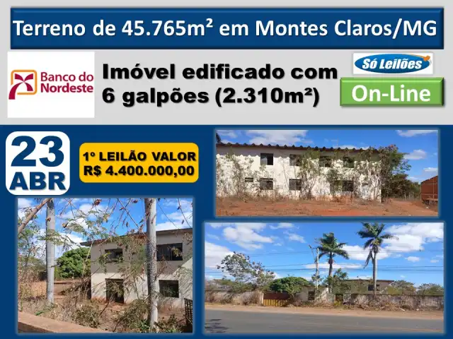 Terreno de 45.765m² em Montes Claros/MG