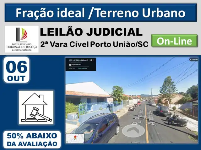Fração ideal de terreno urbano / Porto União