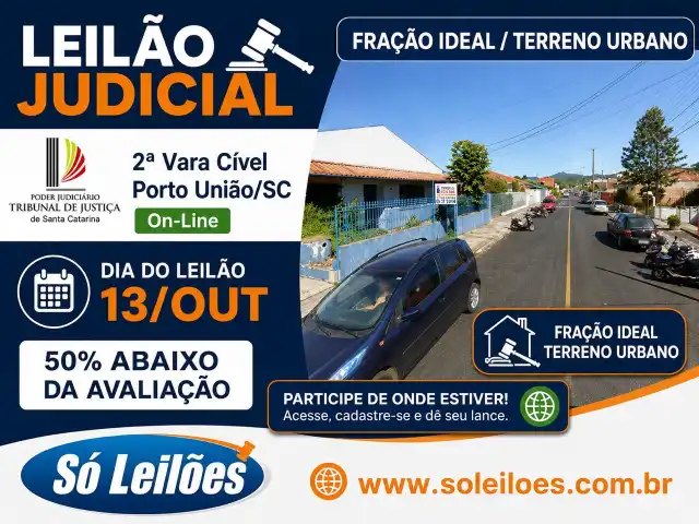 Fração ideal de terreno urbano / Porto União