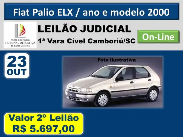 Automóvel Fiat Palio ELX, ano/modelo 2000/2000