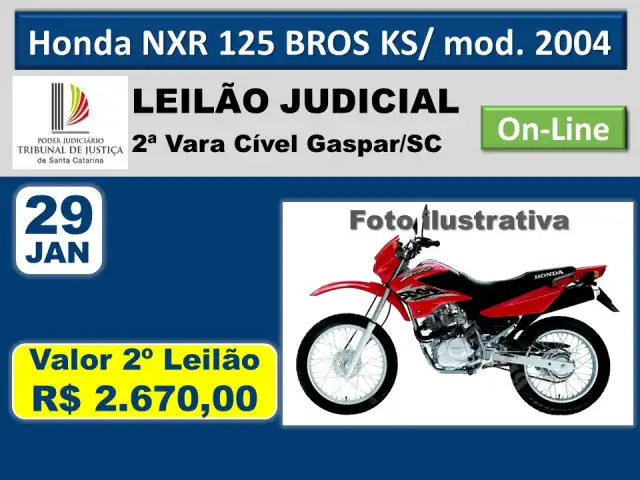 Motocicleta Honda NXR 125 BROS KS, ANO 2003 E MODELO 2004.