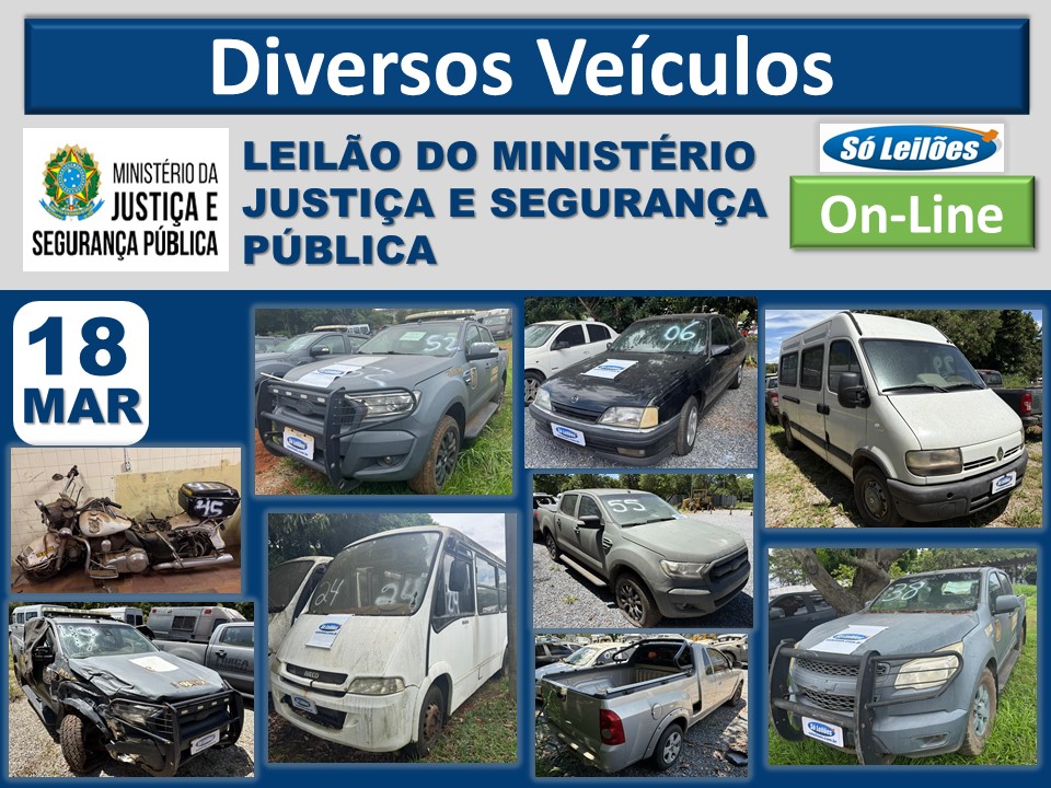 Grande Leilão de Veículos do Ministério da Justiça e da Segurança Pública