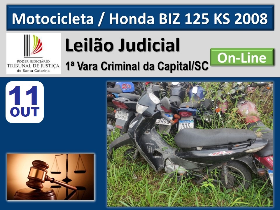 Motocicleta Honda / BIZ 125 KS, ano/modelo 2007/2008.
