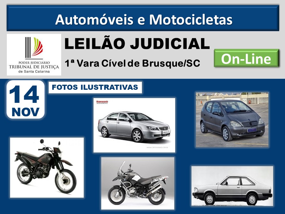 Leilão Judicial da 1ª Vara da Comarca de Brusque/SC