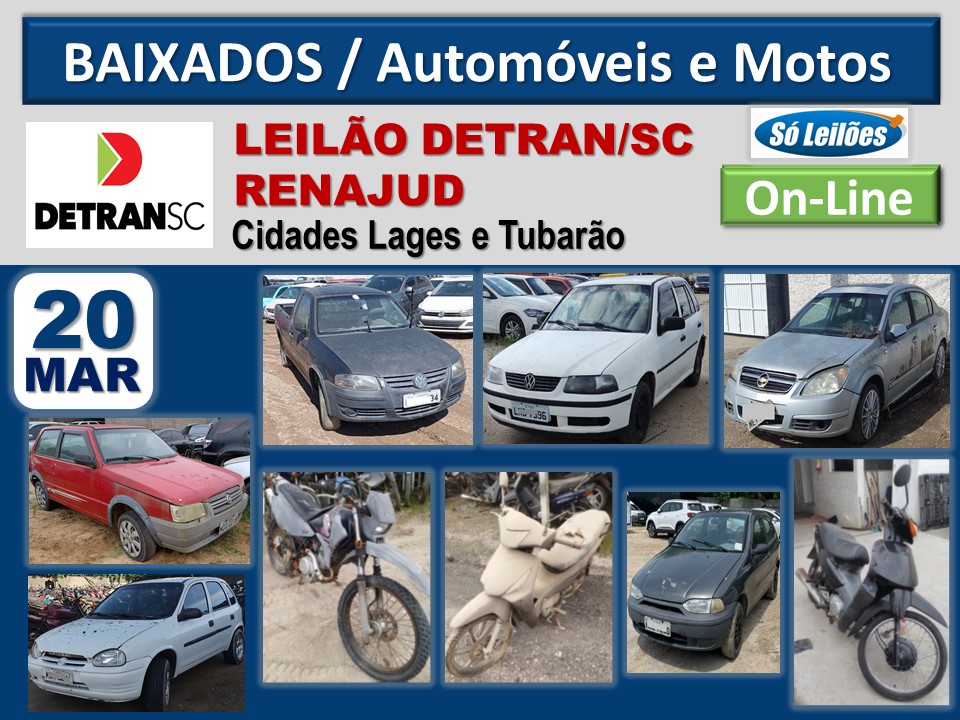 Leilão de veículos baixados, sem documentos  / pessoa jurídica (Lei 12.977/2014)