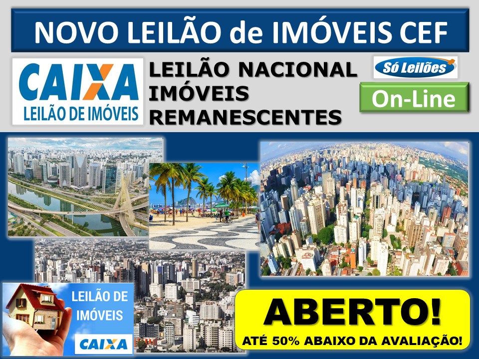 Novo Leilão Nacional de Imóveis da Caixa (LICITAÇÃO ABERTA) Edital nº 0012/0325 - CPVE/RE