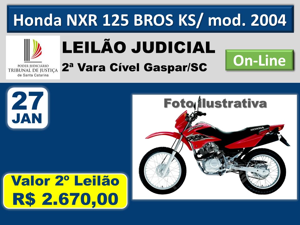 Motocicleta Honda NXR 125 BROS KS, ANO 2003 E MODELO 2004.