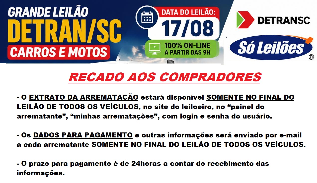 pós leilão DETRAN pgto